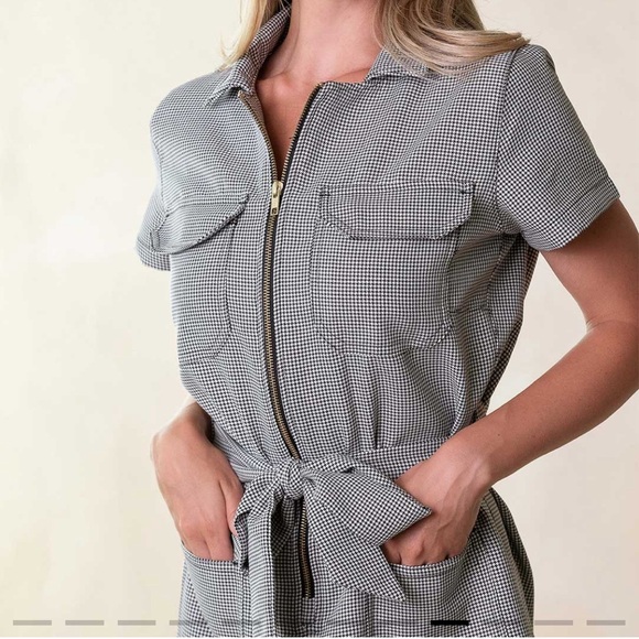 NWT ALBION FIT CITY JUMPSUIT, HOUNDSTOOTH - Women’s Size S - Picture 8 of 17